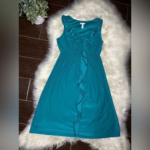 Soma ruffle front v neck sleeveless short dress sz XS - Picture 2 of 7